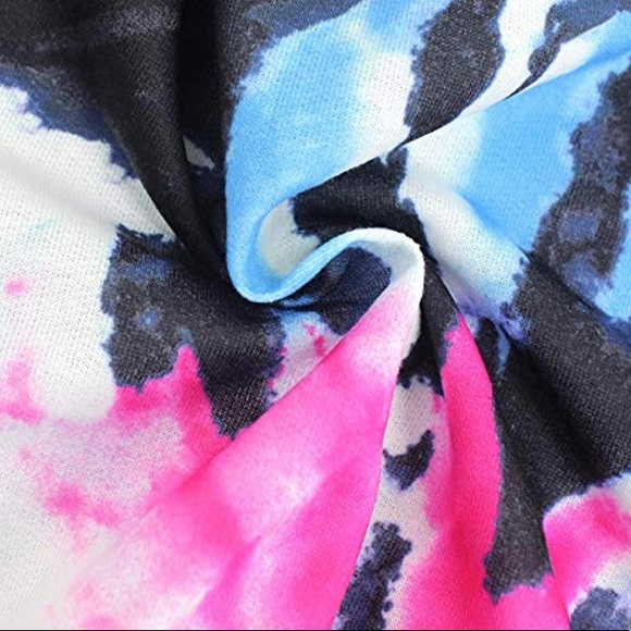 🦋 Tie Dye Printed Long Sleeve Crop Top Sweatsuit 😍 - Picture 9 of 10
